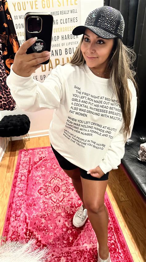 the snooki shop sweatshirt.